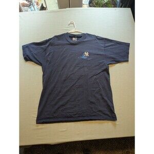 Vintage New York Yankees Pro Player Swoosh Logo T Shirt Mens XL Navy Blue